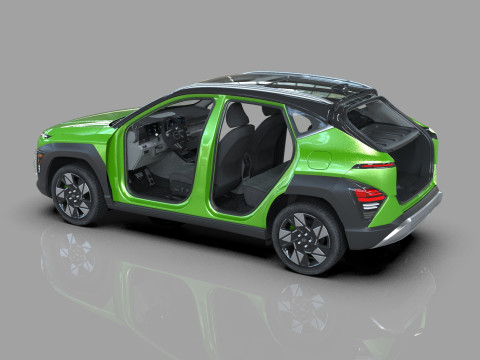 Hyundai Kona 2024 HQ interior 3D 模型