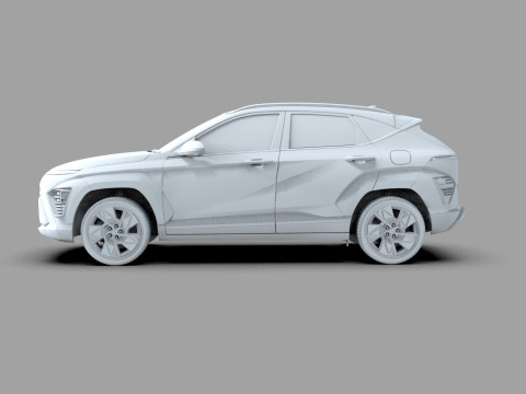 Hyundai Kona 2024 HQ interior 3D 模型