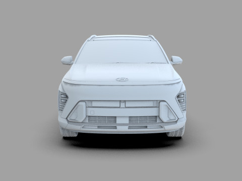 Hyundai Kona 2024 HQ interior 3D 模型