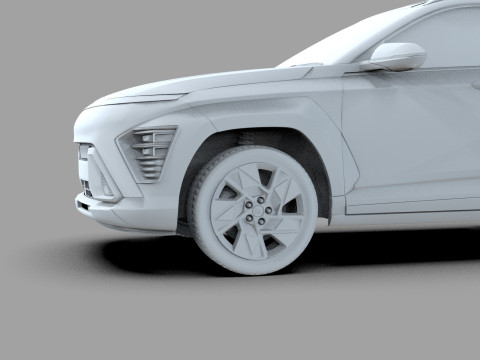 Hyundai Kona 2024 HQ interior 3D 模型