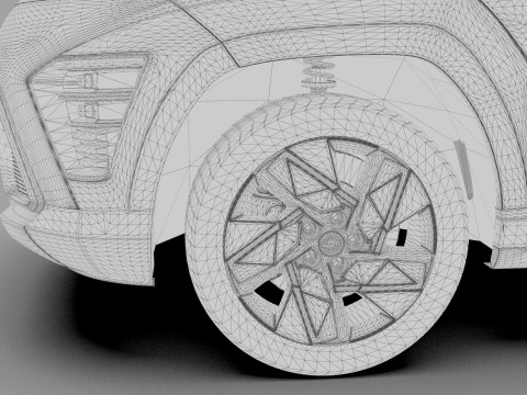 Hyundai Kona 2024 HQ interior 3D 模型