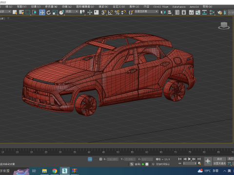 Hyundai Kona 2024 HQ interior 3D 模型