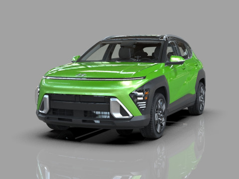 Hyundai Kona 2024 HQ interior Model 3D