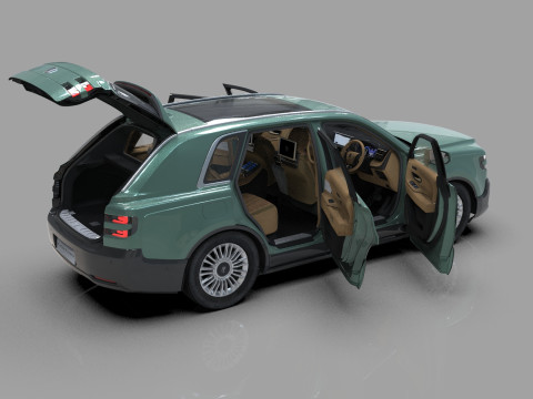 Toyota Century SUV 2024 HQ interior 3D 模型