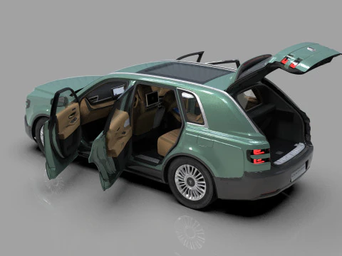 Toyota Century SUV 2024 HQ interior 3D Model