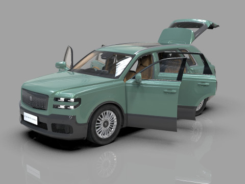 Toyota Century SUV 2024 HQ interior 3D 模型