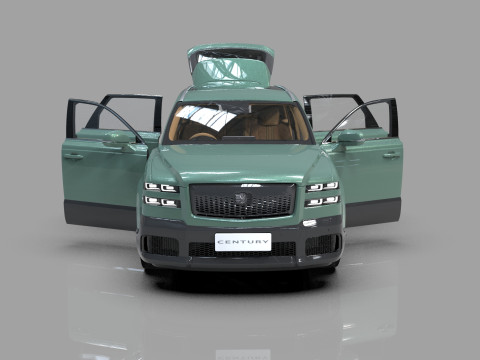 Toyota Century SUV 2024 HQ interior 3D 模型