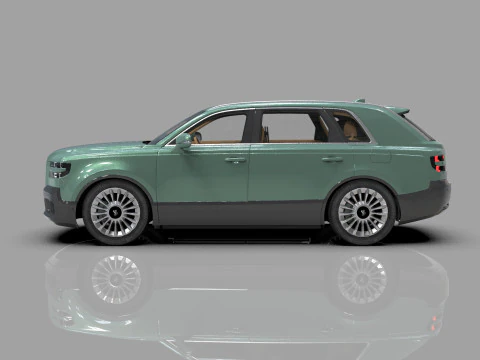 Toyota Century SUV 2024 HQ interior 3D Model