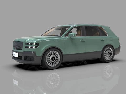 Toyota Century SUV 2024 HQ interior 3D 模型