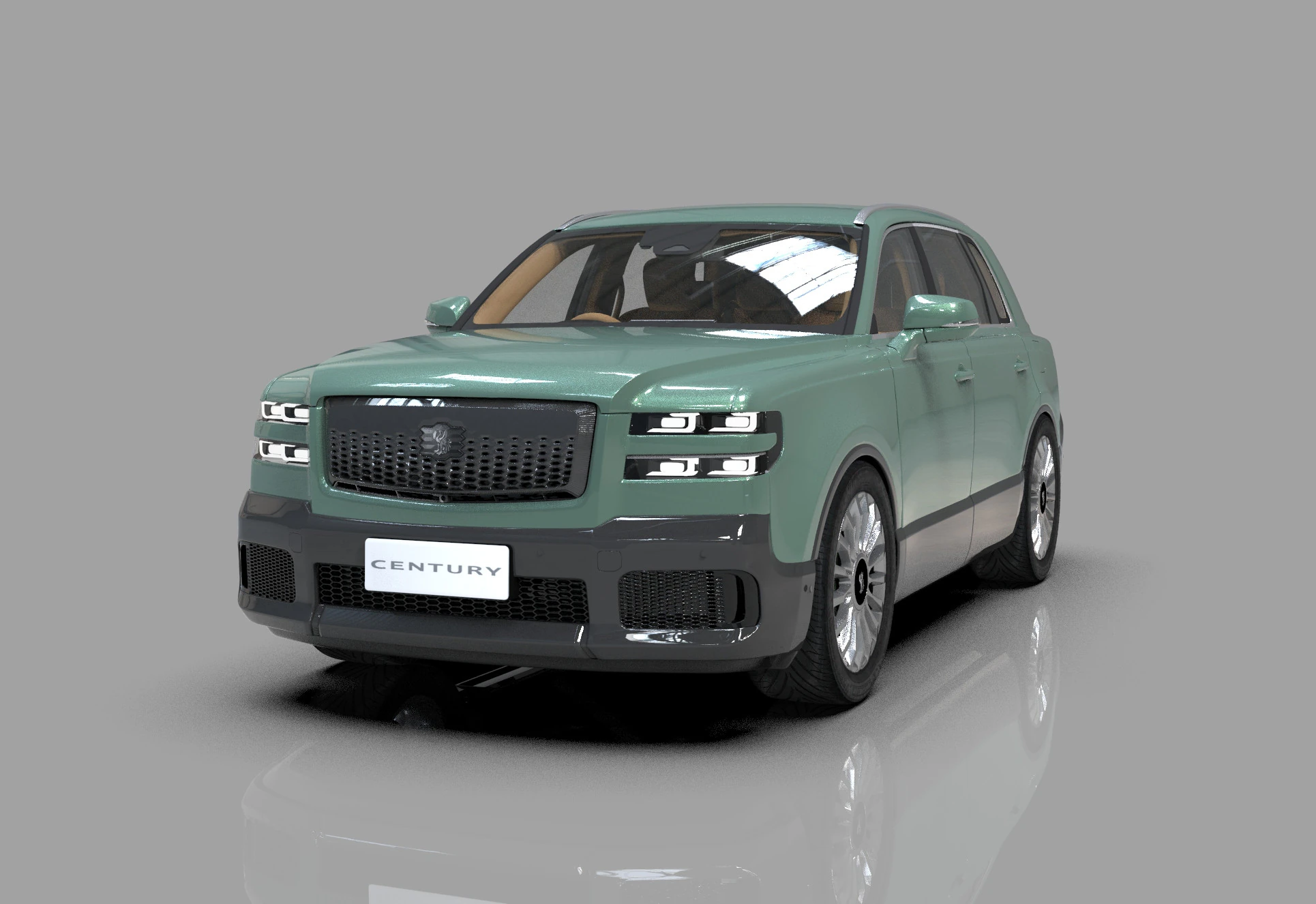 Toyota Century SUV 2024 HQ interior 3D Model .c4d .max .obj .3ds .fbx .stl .blend 