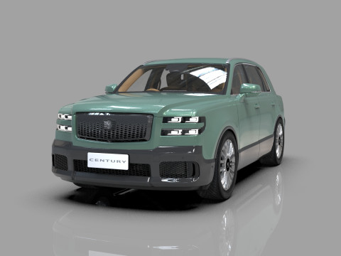 Toyota Century SUV 2024 HQ interior 3D Model