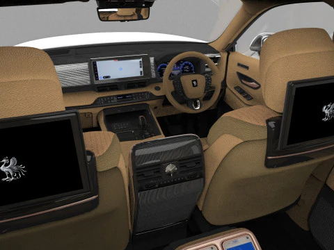 Toyota Century SUV 2024 HQ interior 3D Model