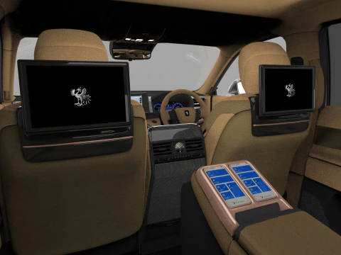 Toyota Century SUV 2024 HQ interior 3D Model