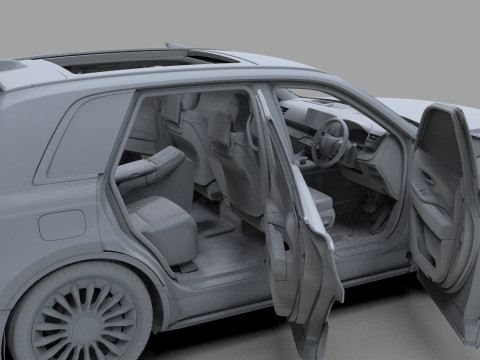 Toyota Century SUV 2024 HQ interior 3D 模型