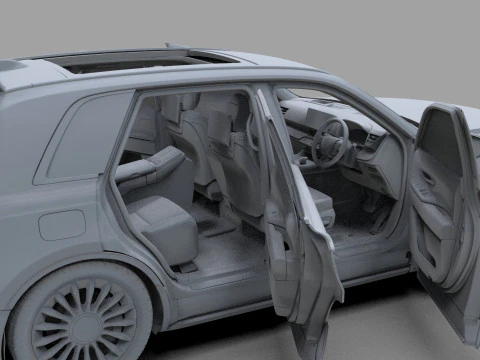 Toyota Century SUV 2024 HQ interior 3D Model