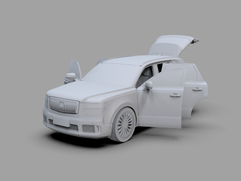 Toyota Century SUV 2024 HQ interior 3D 模型