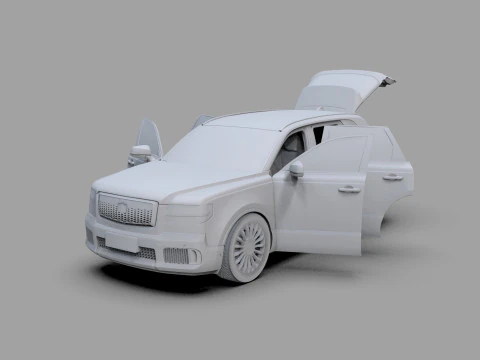 Toyota Century SUV 2024 HQ interior 3D Model