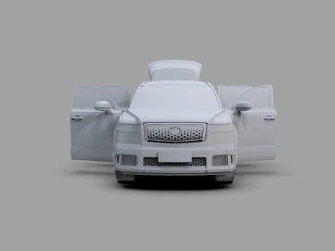 Toyota Century SUV 2024 HQ interior 3D Model