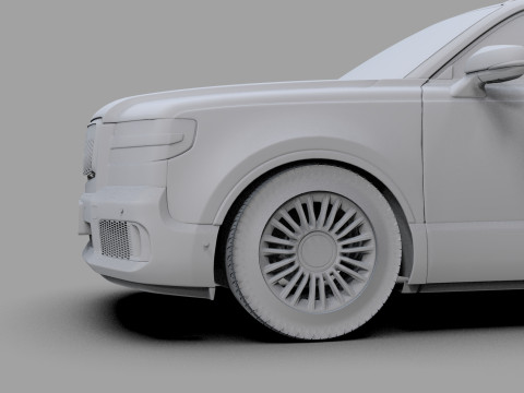 Toyota Century SUV 2024 HQ interior 3D 模型