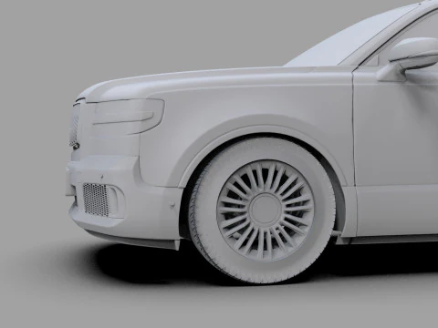 Toyota Century SUV 2024 HQ interior 3D Model