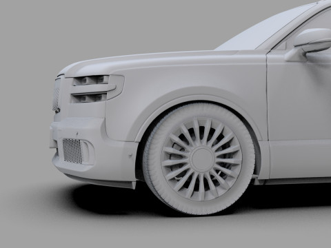 Toyota Century SUV 2024 HQ interior 3D 模型