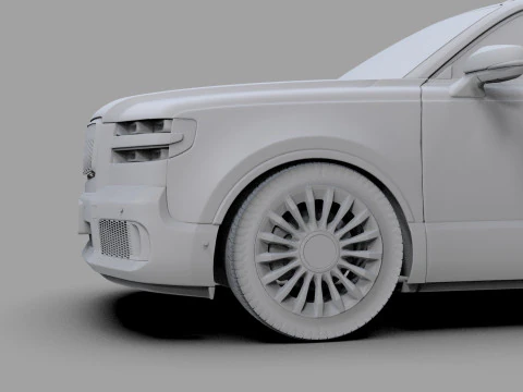 Toyota Century SUV 2024 HQ interior 3D Model