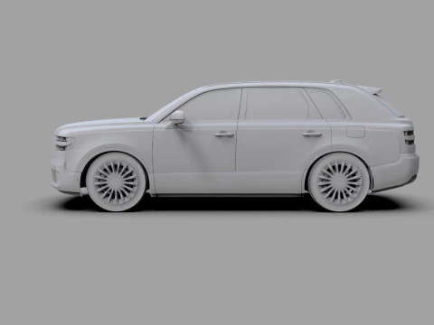 Toyota Century SUV 2024 HQ interior 3D Model