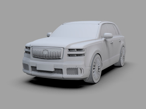 Toyota Century SUV 2024 HQ interior 3D 模型