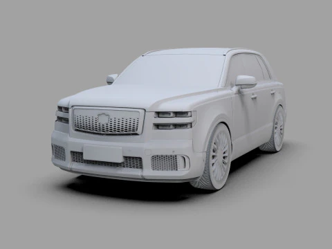 Toyota Century SUV 2024 HQ interior 3D Model