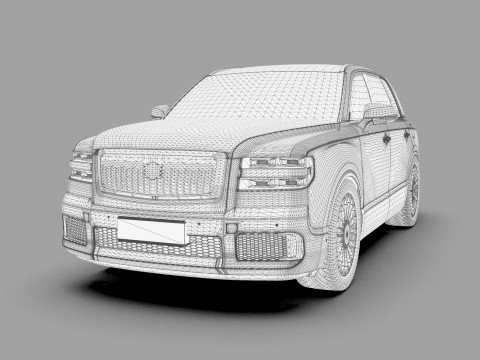 Toyota Century SUV 2024 HQ interior 3D 模型