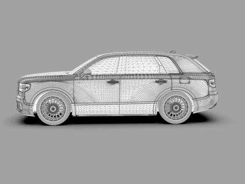 Toyota Century SUV 2024 HQ interior 3D Model
