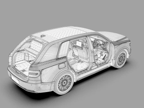 Toyota Century SUV 2024 HQ interior 3D Model
