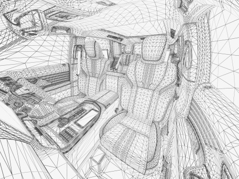 Toyota Century SUV 2024 HQ interior 3D 模型