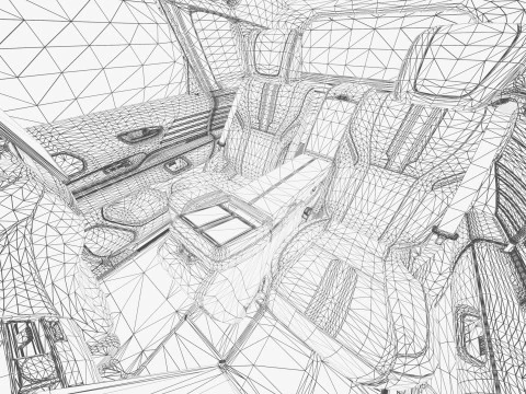 Toyota Century SUV 2024 HQ interior 3D Model