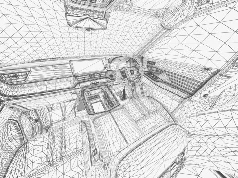 Toyota Century SUV 2024 HQ interior 3D 模型
