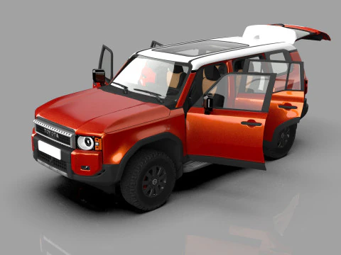 Toyota Land Cruiser LC250 2024 HQ interior 3D Model