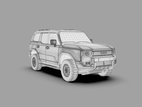 Toyota Land Cruiser LC250 2024 HQ interior 3D Model