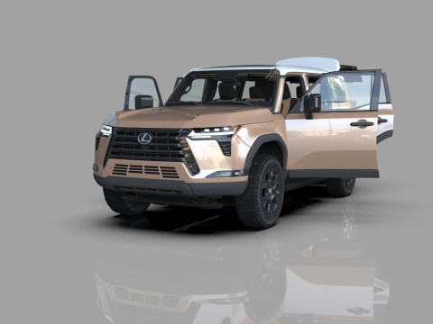 Lexus GX 2024 HQinterior 3Dモデル