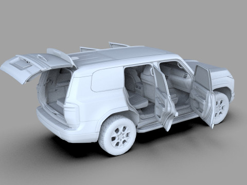 Lexus GX 2024 HQinterior 3Dモデル
