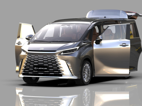 Lexus LM 2024 HQinterior 3D Model