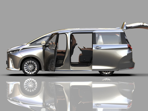 Lexus LM 2024 HQinterior 3D Model