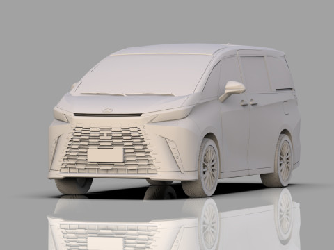 Lexus LM 2024 HQinterior 3D Model