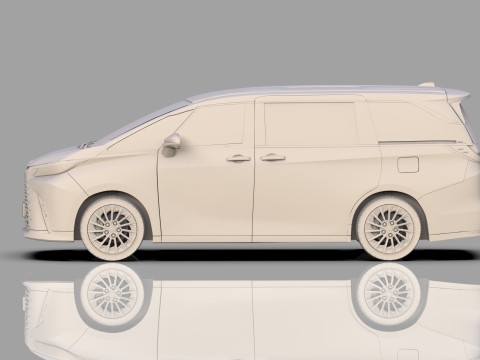 Lexus LM 2024 HQinterior 3D Model