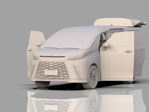 Lexus LM 2024 HQinterior 3D Model