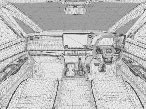 Lexus LM 2024 HQinterior 3D Model