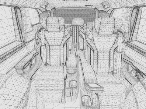 Lexus LM 2024 HQinterior 3D Model