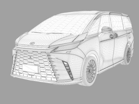 Lexus LM 2024 HQinterior 3D Model