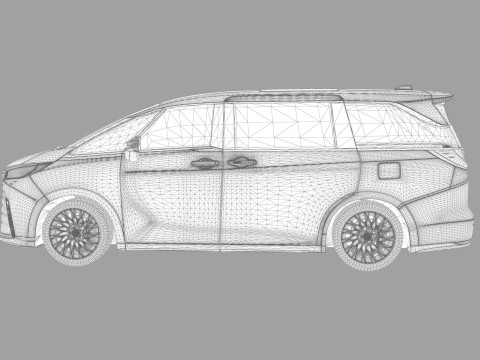 Lexus LM 2024 HQinterior 3D Model