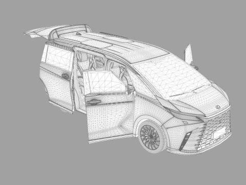 Lexus LM 2024 HQinterior 3D Model