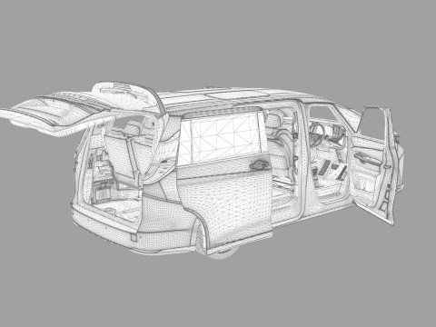 Lexus LM 2024 HQinterior 3D Model